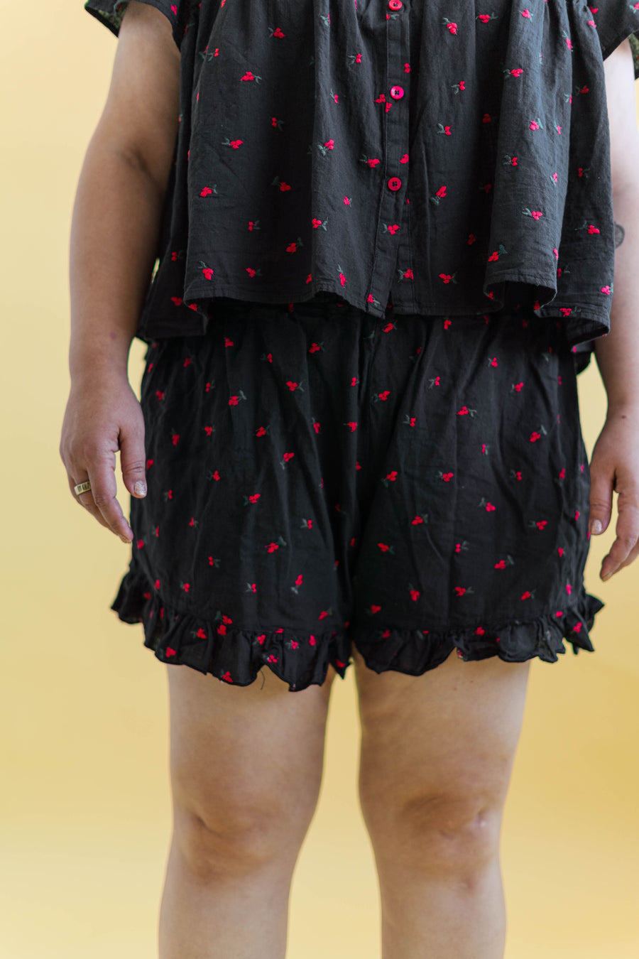 Nettle Studios Bloomers in Black Cherry Cotton - plus size bloomers, product view