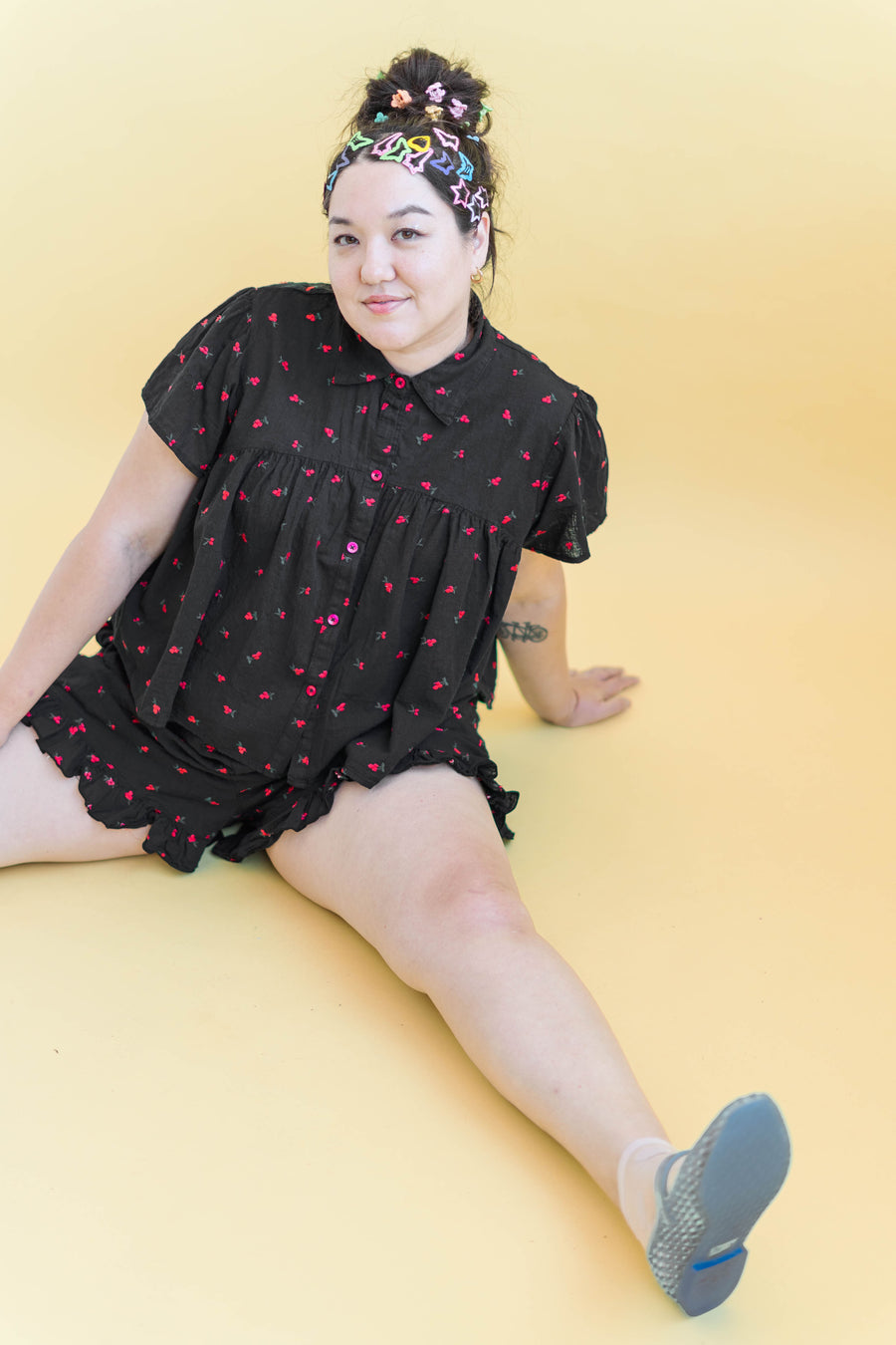 Nettle Studios Bloomers in Black Cherry Cotton - plus size bloomers, product view