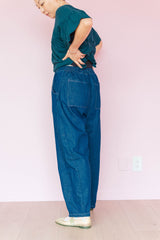 Nettle Studios Denim Barrel Pant - plus size barrel pant, product view