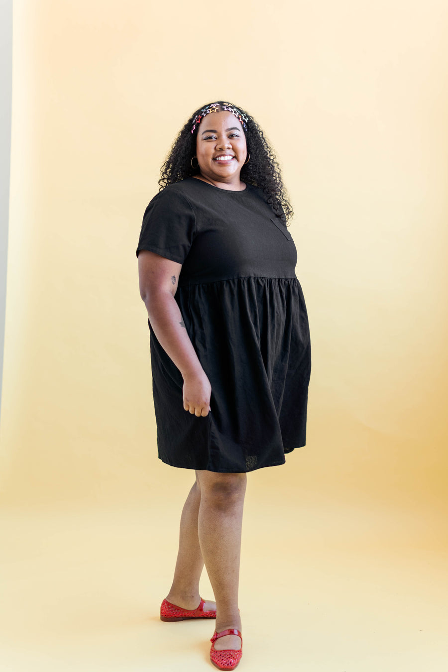Black Linen Everyday Dress | Plus Size Dress