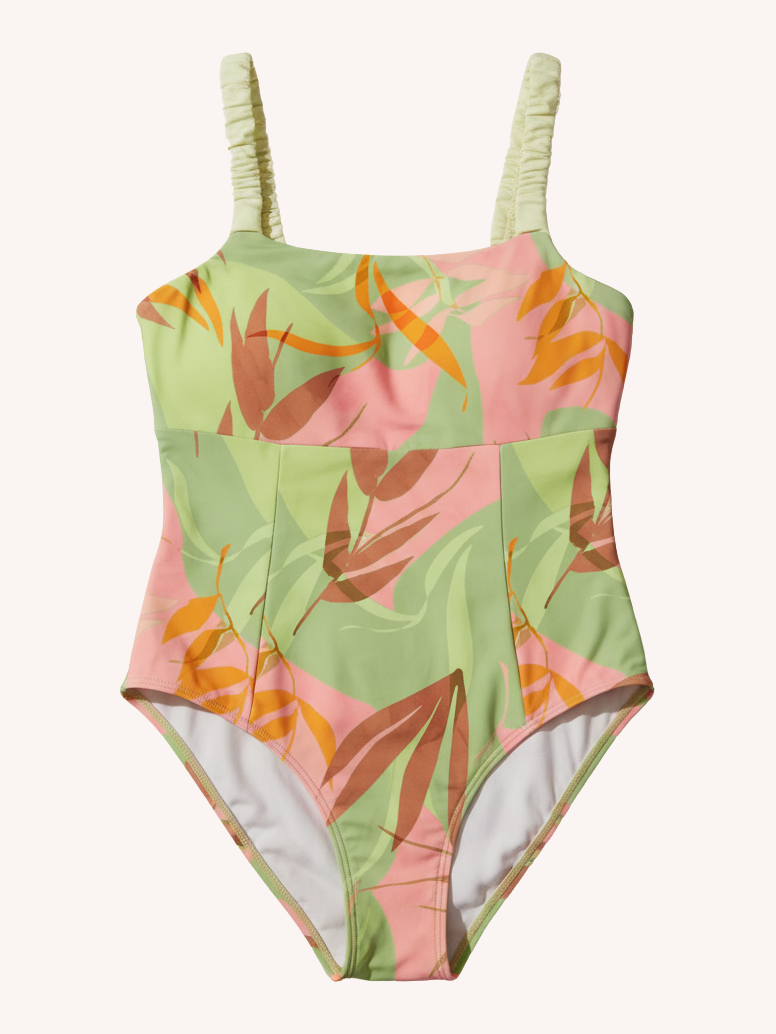 Nomads Swimwear Wave One Piece II in Birds of Paradise - size inclusive swimwear on size inclusive model, front view