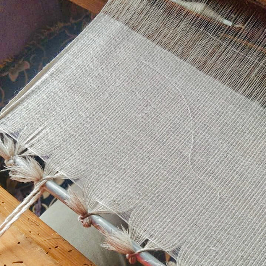 Fyoli Fyoli Pashmina Wool Natural Taupe and Brown Striped Wrap in Taupe Brown - women's artisan scarf