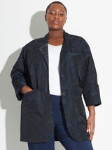 See ROSE Go Jacquard Unstructured Blazer - plus size garment, product view