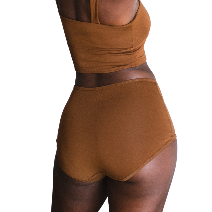 PROCLAIM Organic Cotton High-Rise Brief - inclusive underwear, back view