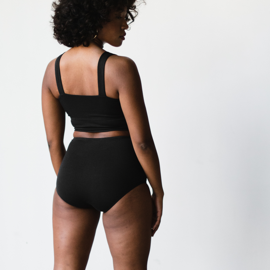 PROCLAIM Organic Cotton Square Neck Bralette - inclusive bralette, back view