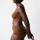 PROCLAIM Organic Cotton Square Neck Bralette - inclusive bralette, side view