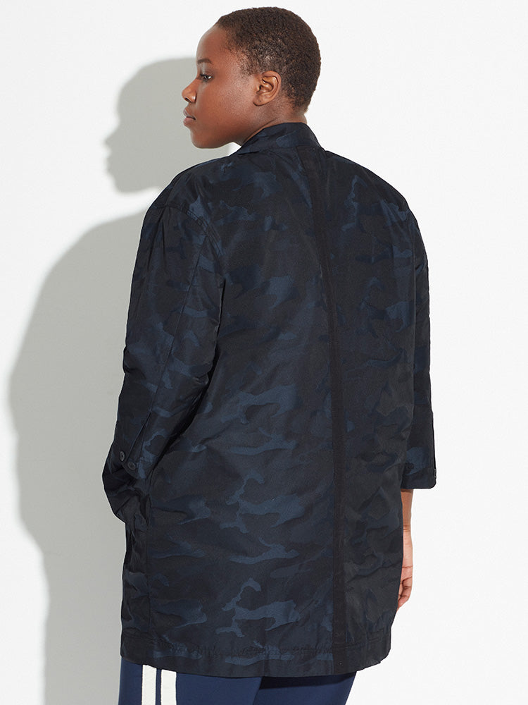 See ROSE Go Jacquard Unstructured Blazer - plus size garment, product view