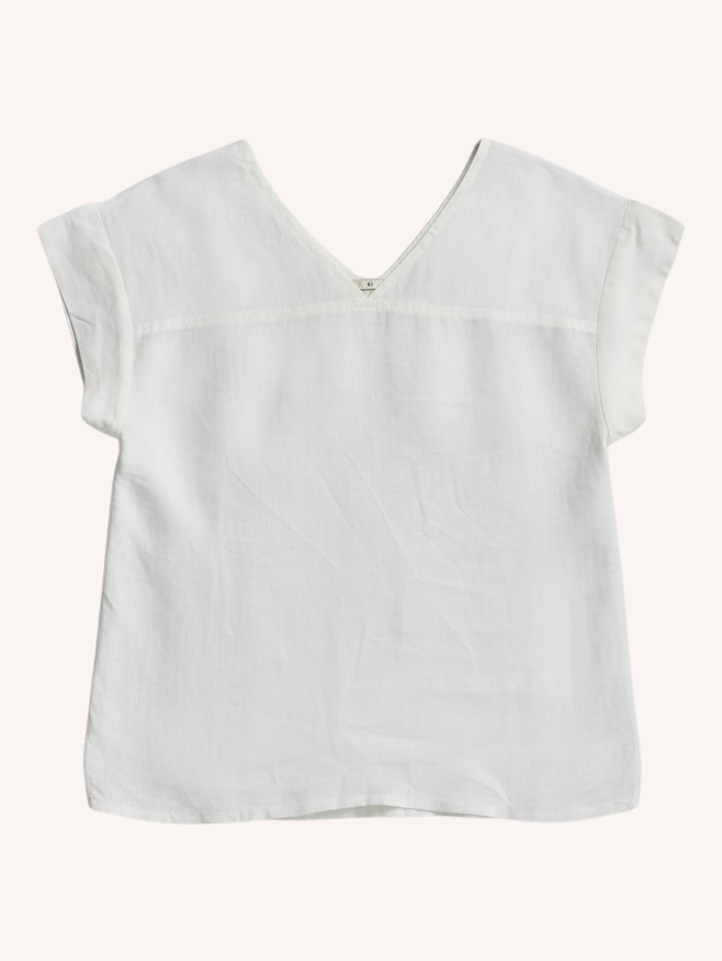 Reistor Boxy Top with Embroidered Lace Detail - top fabric detail
