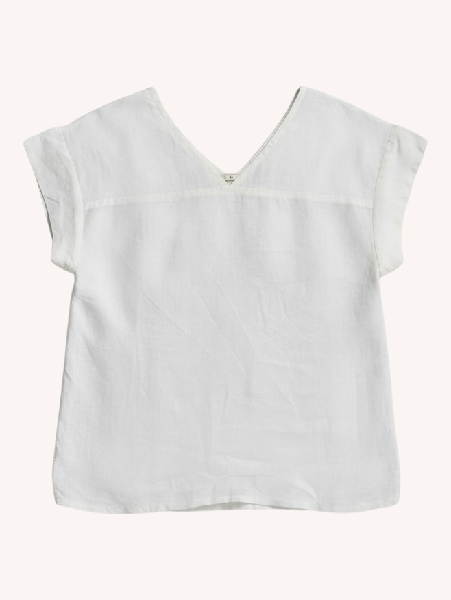 Reistor Boxy Top with Embroidered Lace Detail - top fabric detail