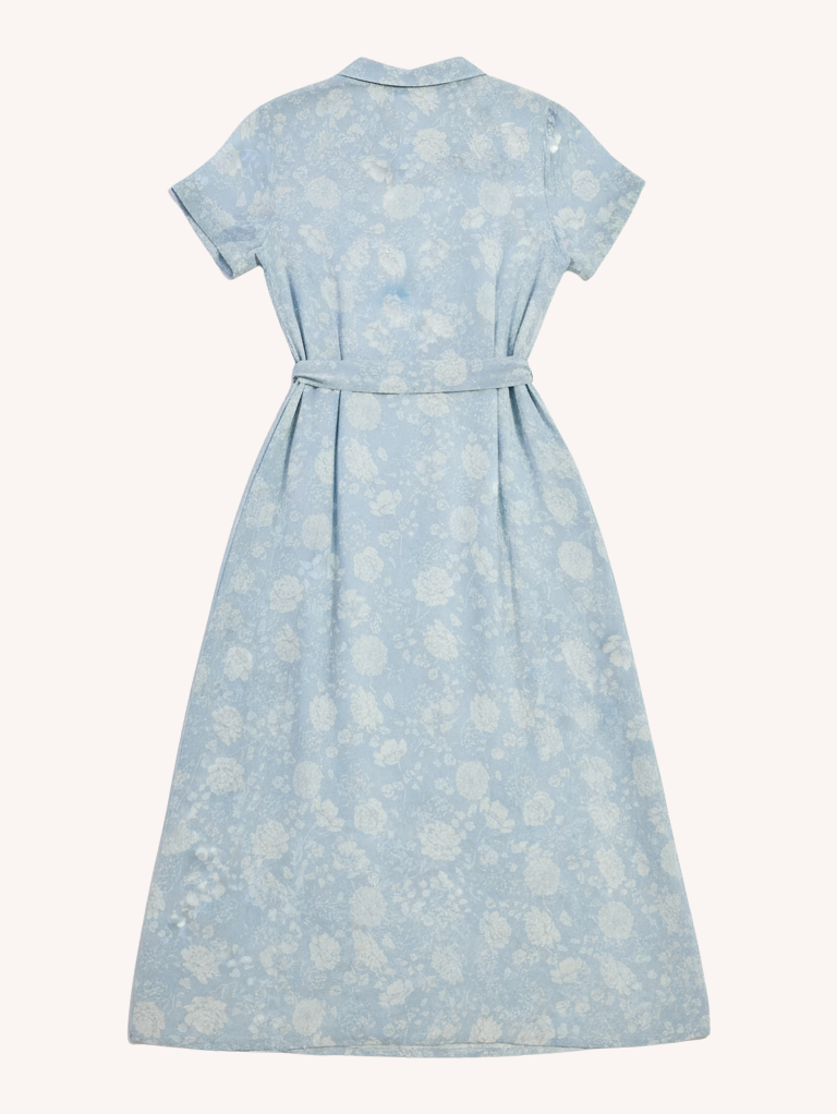 Reistor Maxi Wrap Dress in Florals - plus size dress, back view