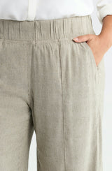 See ROSE Go Multitasker Light Weight Pant in Stripe - pant fabric detail