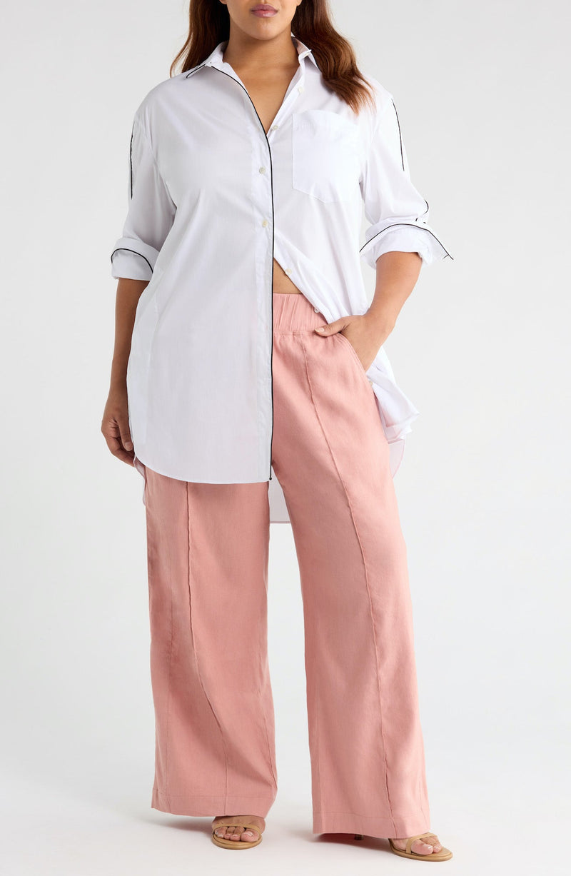 See ROSE Go Multitasker Light Weight Pant in Dusty Pink - plus size pant, product view