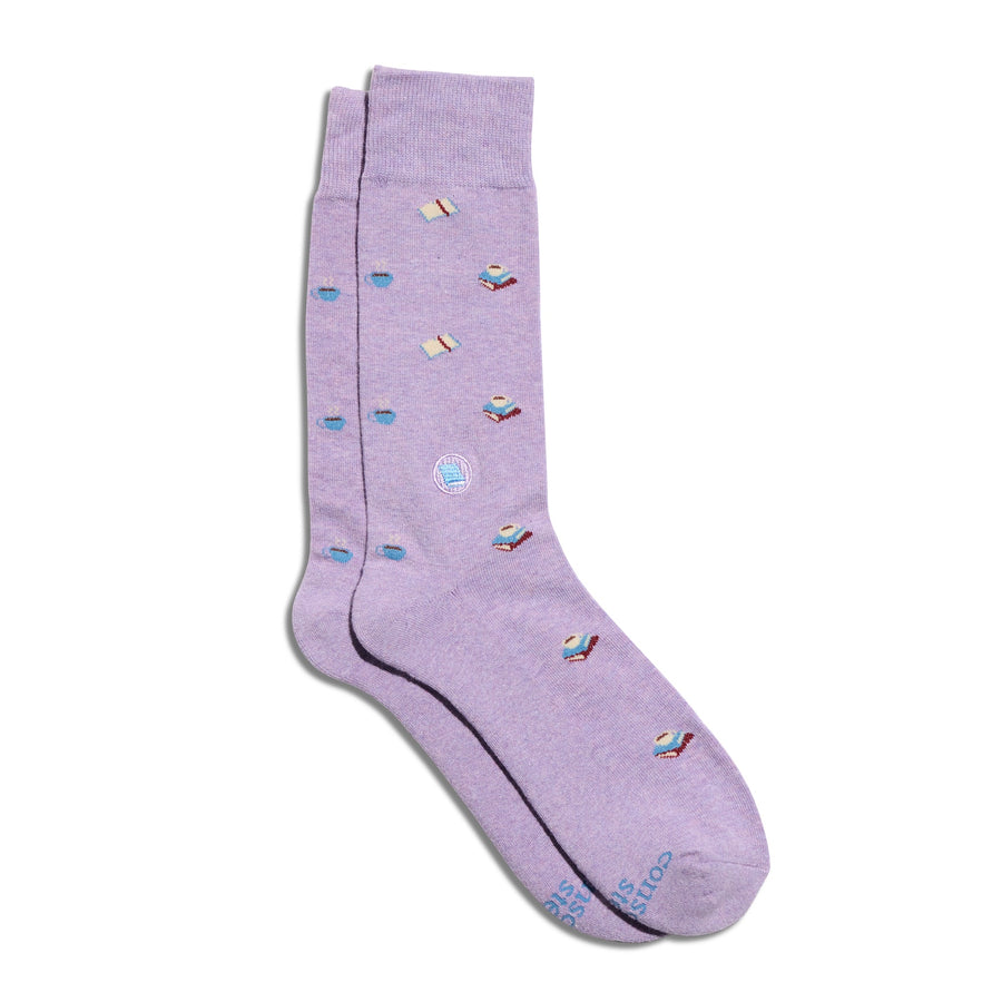 Conscious Step Socks that Give Books - handcrafted socks