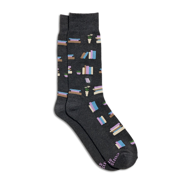 Conscious Step Socks that Give Books - handcrafted socks
