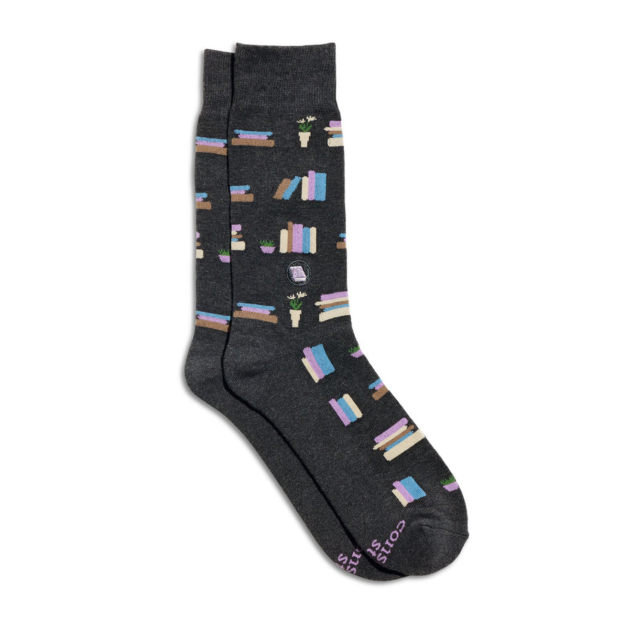 Conscious Step Socks that Give Books - handcrafted socks