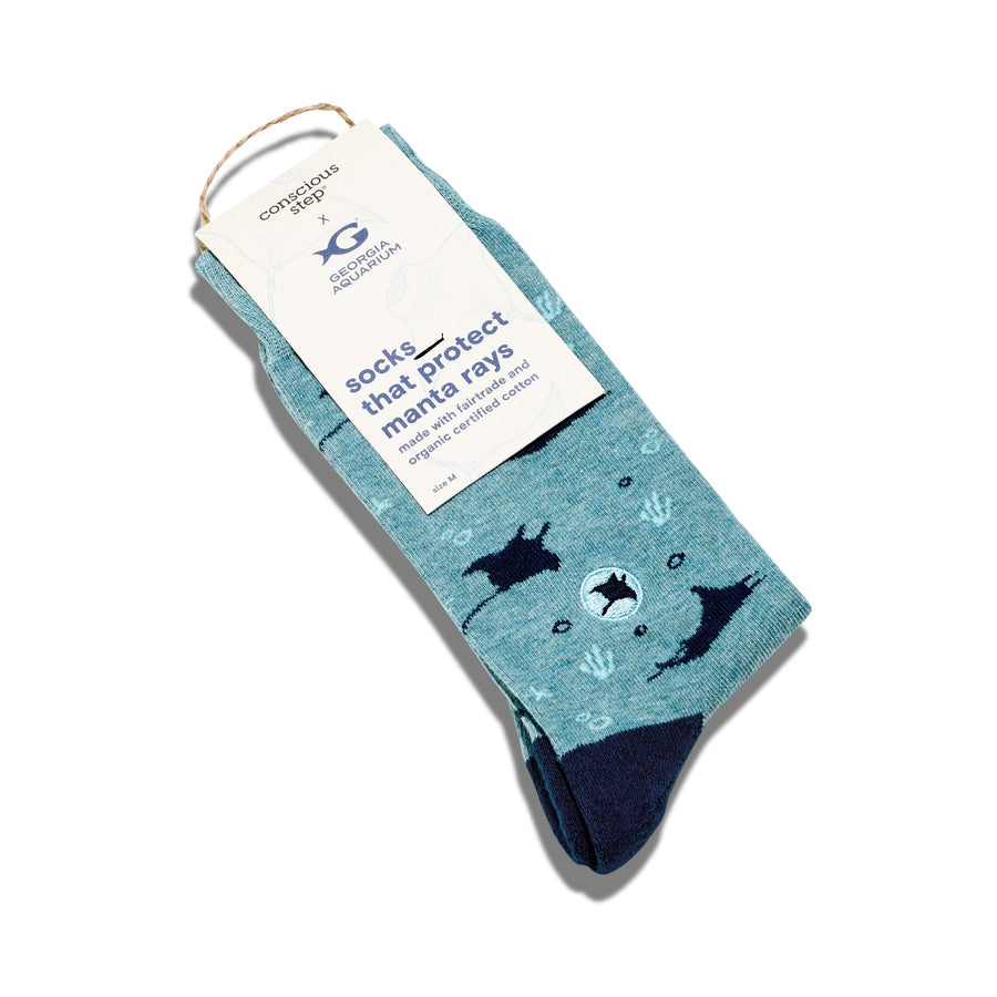 Conscious Step Socks that Protect Manta Rays - handcrafted socks