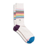Conscious Step Socks that Save LGBTQ Lives – two-pack crew socks with rainbow pride print