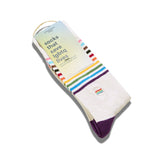 Conscious Step Socks that Save LGBTQ Lives – two-pack crew socks with rainbow pride print