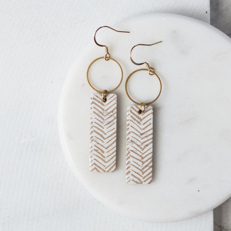 Sela Designs Soft Taupe Mia Earrings - handcrafted earrings