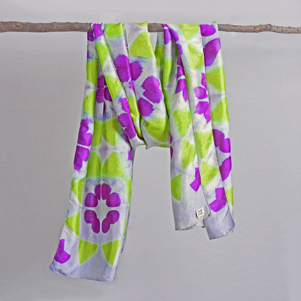 MIRA Handwoven Clamp Dyed Mulberry Silk Stole
