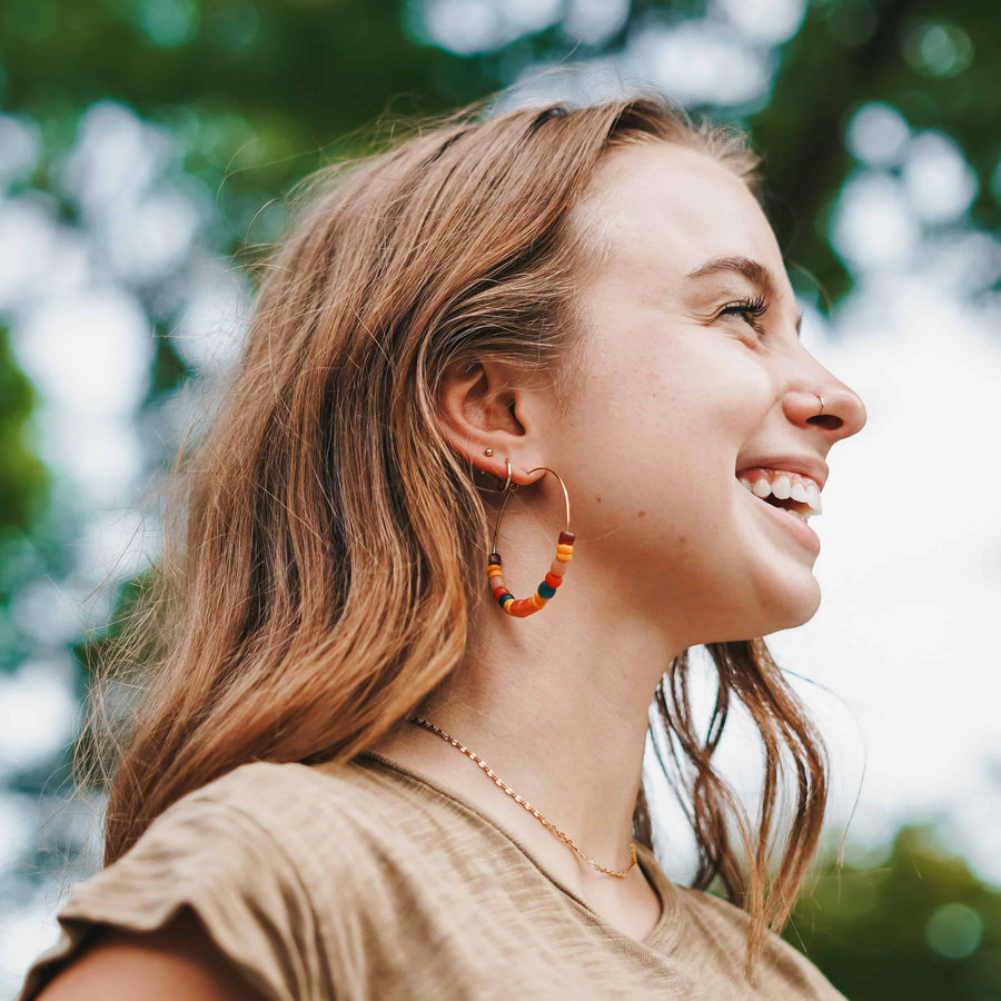 Sela Designs Sunrise Ellen Hoop Earrings - handcrafted earrings