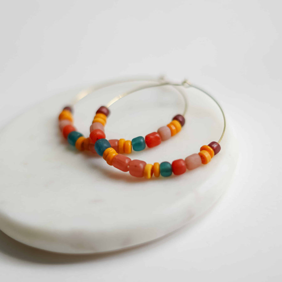 Sela Designs Sunrise Ellen Hoop Earrings - handcrafted earrings