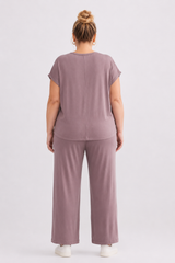 Wide Leg Pant in Dusty Rose
