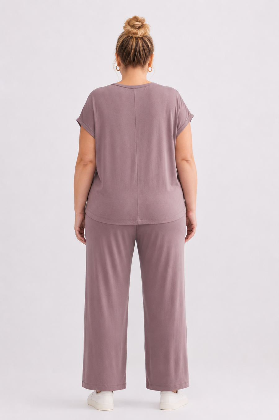Wide Leg Pant in Dusty Rose