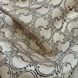 Fyoli Fyoli TENDRILS Cotton Silk Black and White Scarf in Black and White - women's artisan scarf