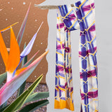 Fyoli Fyoli Clamp Tie-Dye Bird of Paradise Cotton Scarf - women's artisan scarf