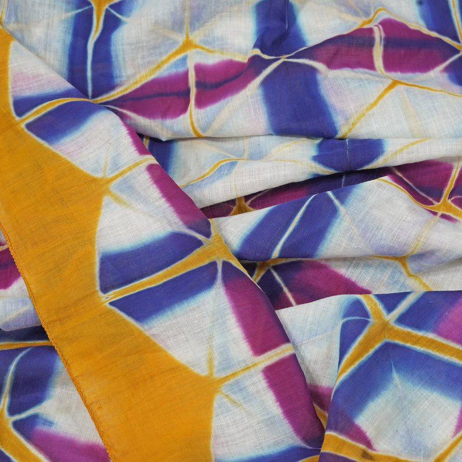 Fyoli Fyoli Clamp Tie-Dye Bird of Paradise Cotton Scarf - women's artisan scarf