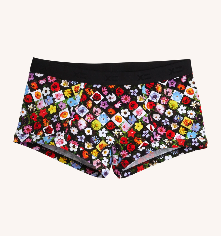 TomboyX Boy Shorts in Floressence - inclusive boy shorts, front view