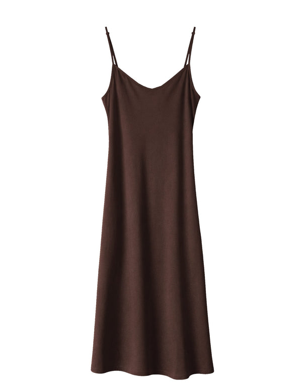 Under it All Slip Dress- Brown Nude