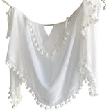 Fyoli Fyoli WOVEN MIST Night Indigo Natural Dye Handwoven Scarf in Madder Pink - women's artisan scarf