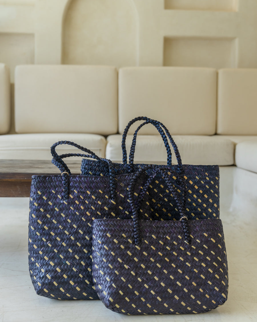 Village Thrive Cove Rattan Beach Tote Bag - premium designer bag