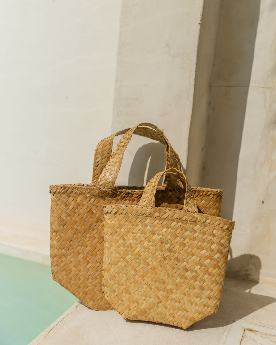 Village Thrive Isla Woven Tote Bag - premium designer bag