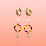 Tribeandtemple Catalina Jade + Sunstone Dangles - dangle earrings