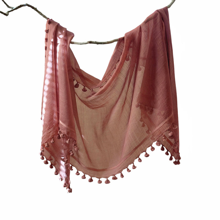 WOVEN MIST Night Indigo Natural Dye Handwoven Scarf