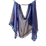WOVEN MIST Night Indigo Natural Dye Handwoven Scarf