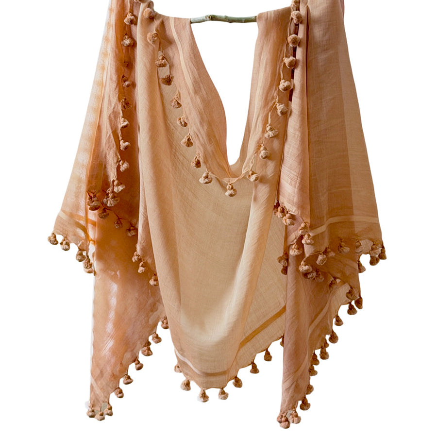WOVEN MIST Night Indigo Natural Dye Handwoven Scarf